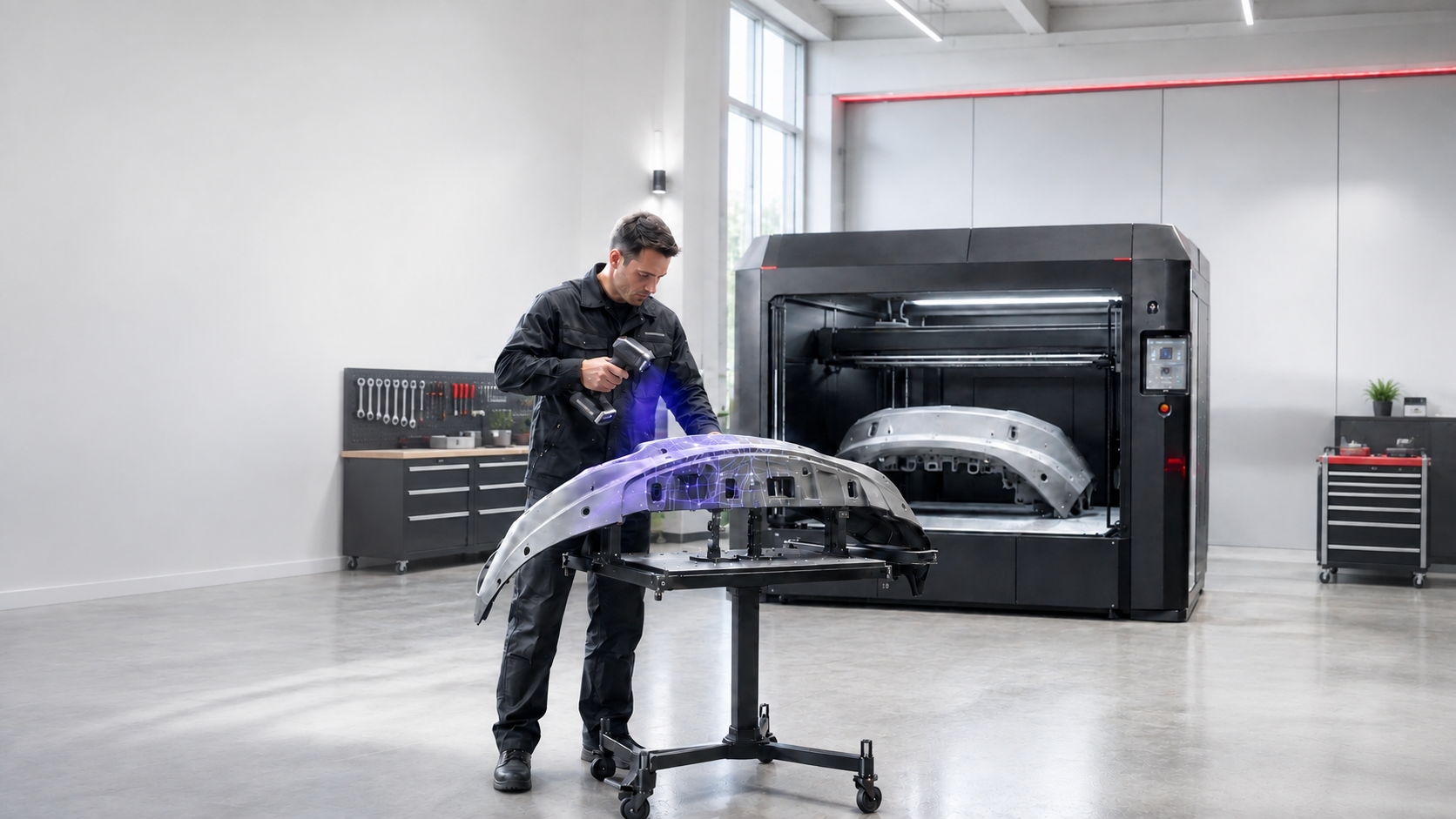Professional 3D scanning and large-format 3D printing workshop